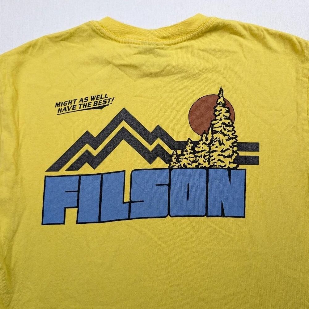 Yellow Filson T-shirt Nature Graphic Outdoor Active Tshirt Size Small - Picture 2 of 8
